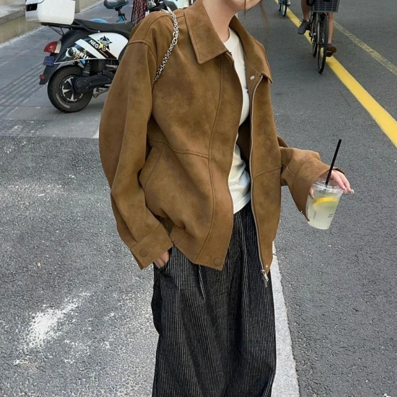 

Short Jacket for Women, 2025 Autumn New Style, Loose Vintage Short Jacket for Petites, Versatile Outerwear.