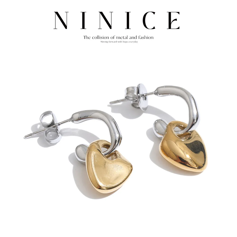 NiNice Stainless Steel Drop Earrings High Quality Metal Accessories for Women Fashion Exquisite Daily Jewelry New Recommend