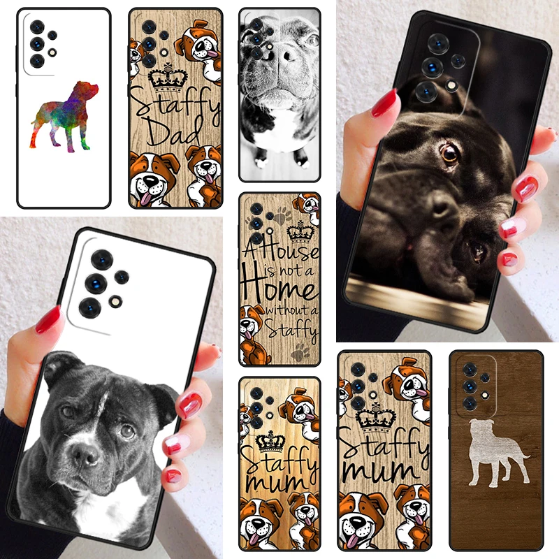 Staffordshire bull terrier staffy Staffy dog Phone Case For Samsung A52 A72 A73 A20e A21S A50 A70 A42 A31 A40 A51 A71 A32 A80