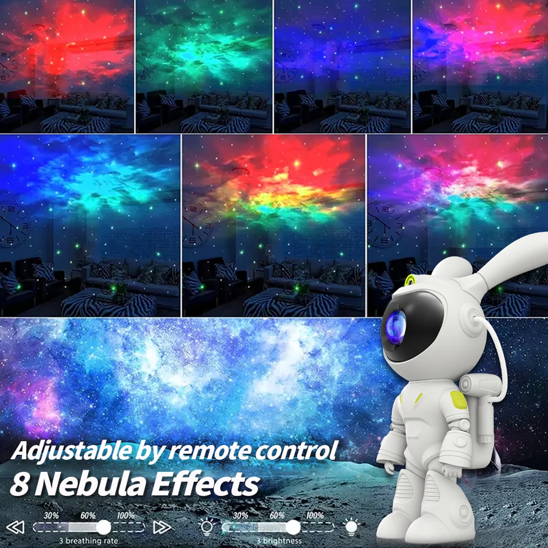 Galaxy Astronaut Standing Projector Starlight Sky Projector Lamp Decoration Bedroom Nebula Lamp