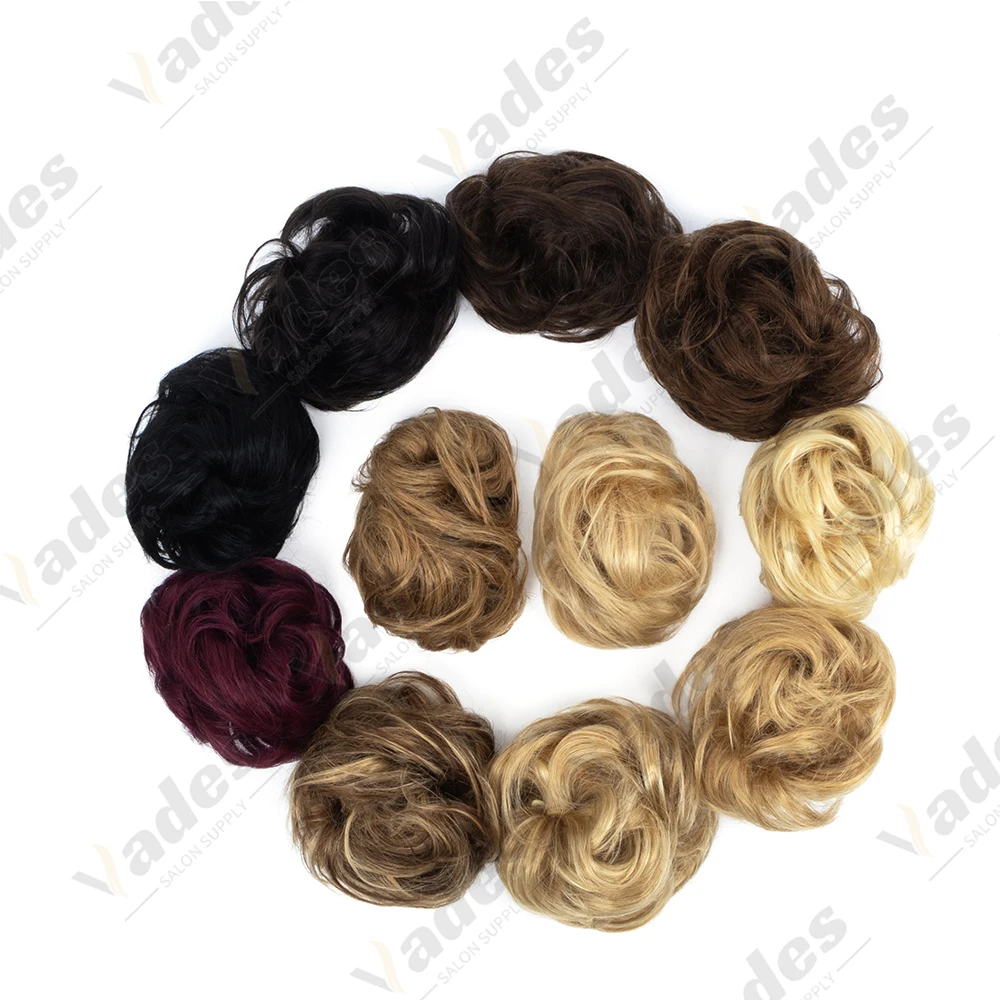 كعكة فوضوية مع مشبك مخلب الكعك الطبيعي مجعد هيربيسي ل Chignon ذيل حصان دونات أوبدو وصلات شعر ضخمة سريعة للنساء