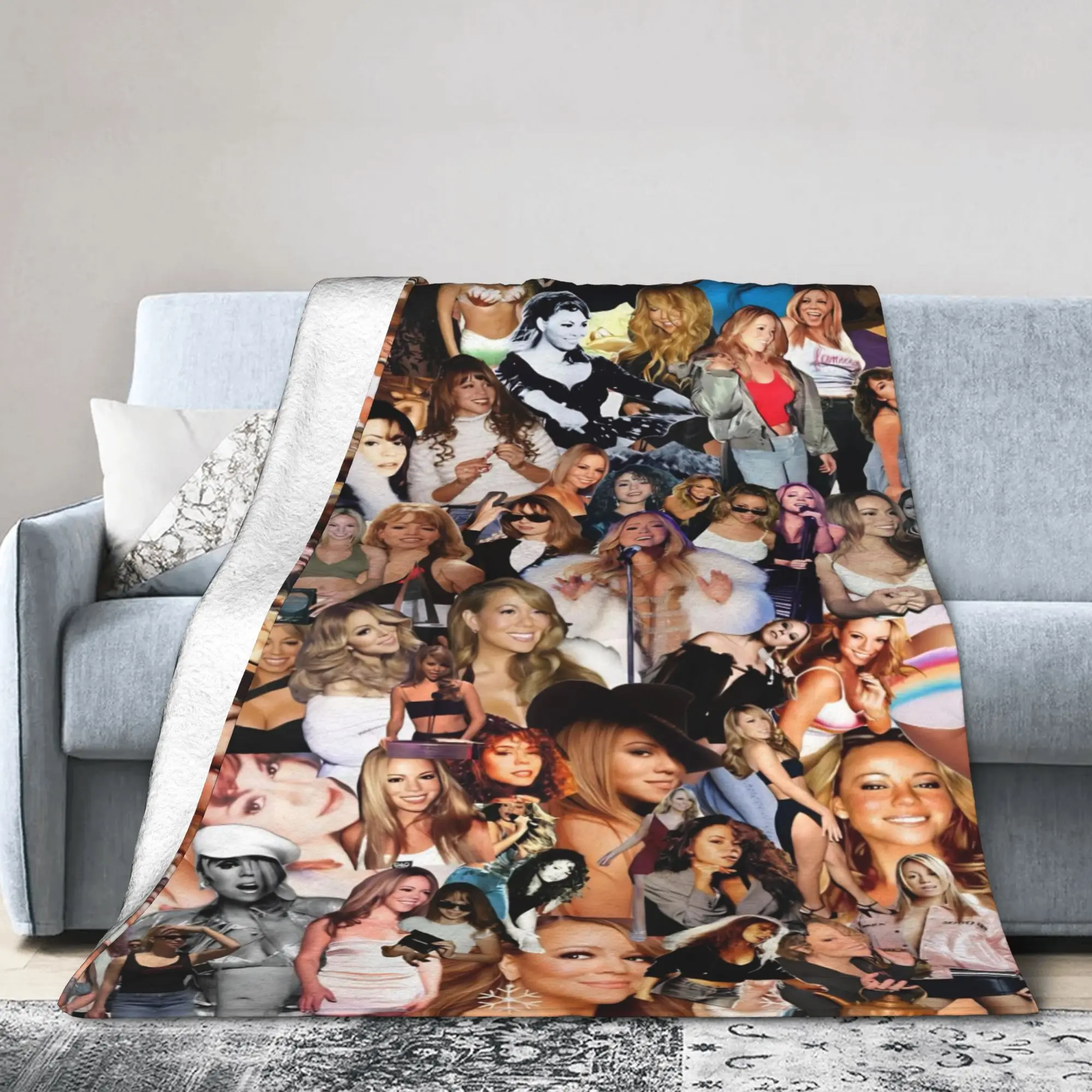 Mariah Carey Christmas It’s Time Blanket All I Want For Christmas Is You Flannel Throw Blanket For Outdoor Warm Soft Bedspread