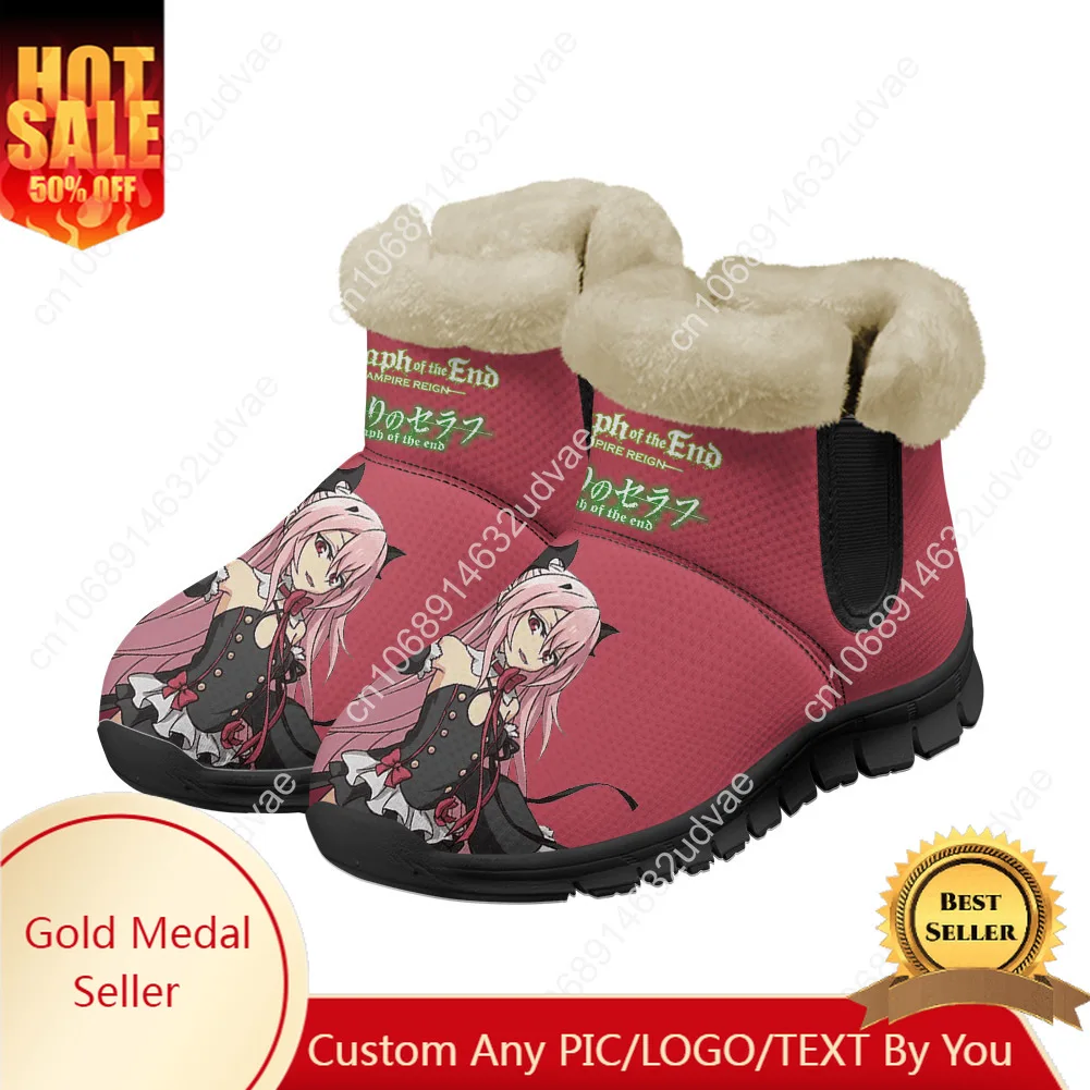 

Seraph of The End Snow Boots Mens Womens Teenager Shoes Keep Warm High Quality Casual Lightweight Couple Sports Custom Sneakers