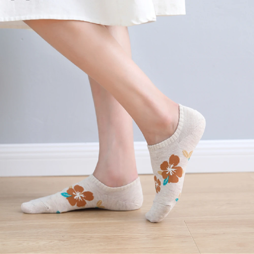 Trendy No-Show Socks for Women with New Chic Prairie Preppy Style, Perfect for Summer and Cute Mori Girl Look Short Sokken Drops