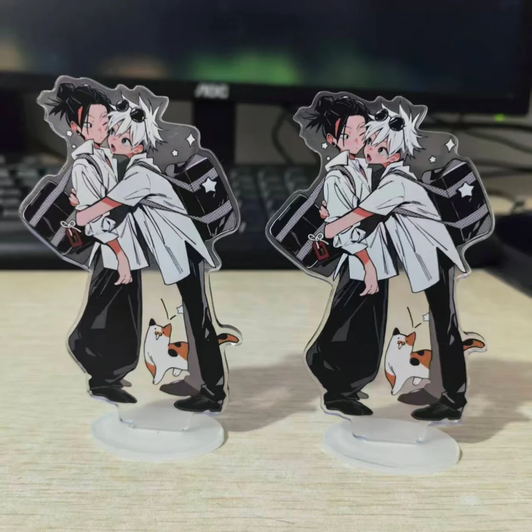 주술회전 3인치 게토 스구루 고죠 사토루 소형 카드 포토 카드 친구 선물 DIY 엽서 북마크 애니메이션 액세서리 2개