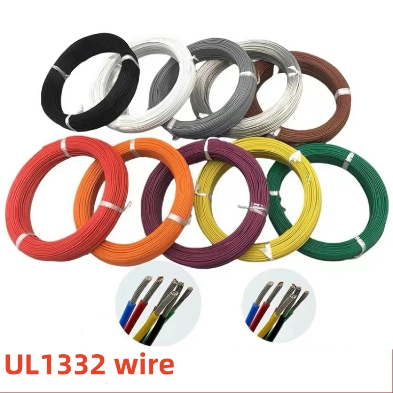 

5/10M UL1332 PTFE Wire 30/28/26/24/22/20/18/16AWG FEP Insulated High Temperature Electron Cable For 3D Printer