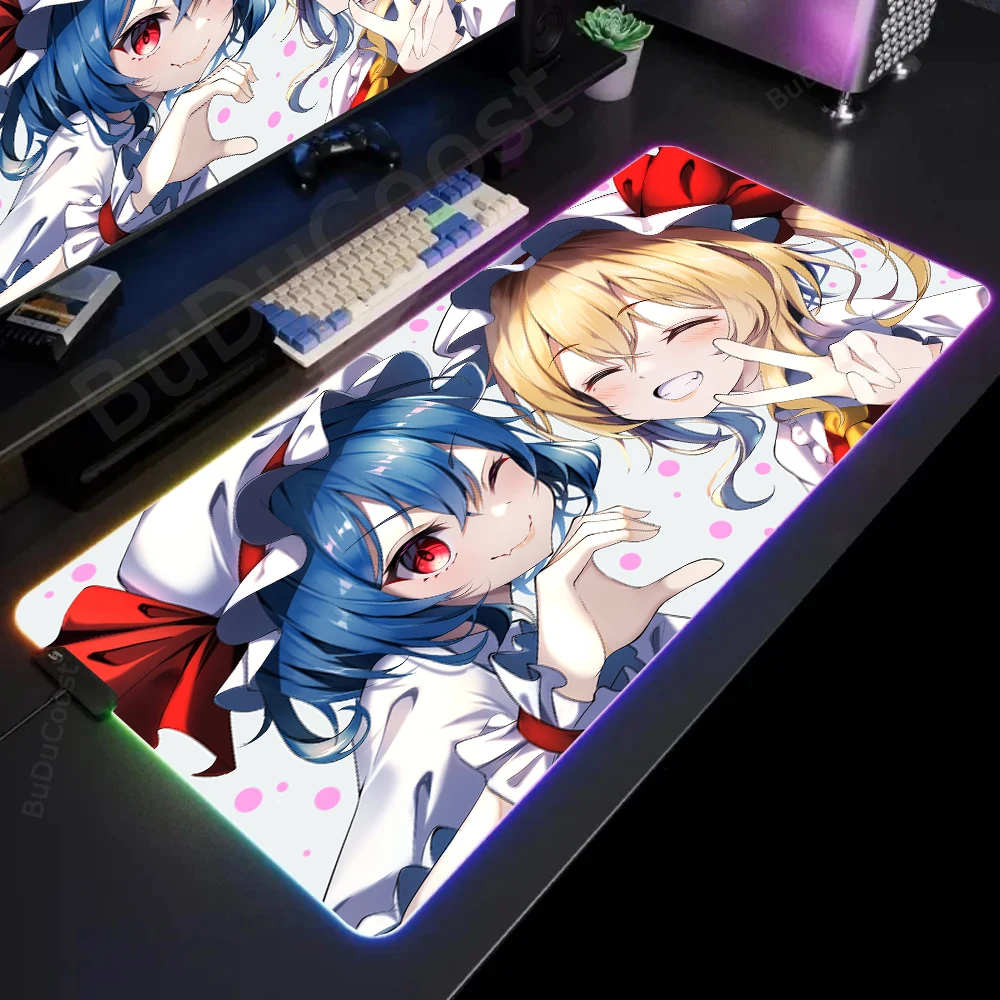 Touhou Project electronic sports Office HD definition print Desk Game RGB Computer Large game accessories Luminescence Mouse Pad