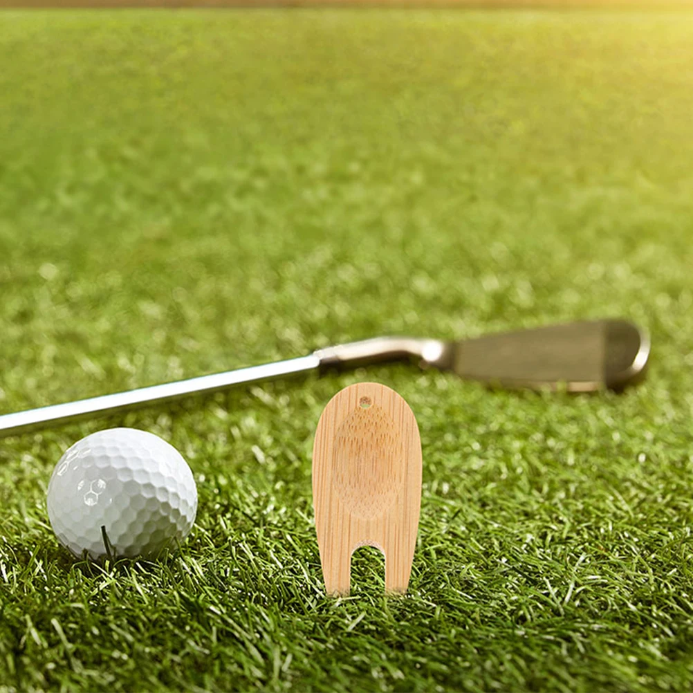 

16pcs Bamboo Golf Divot Tool Durable Lightweight Portable Turf Pitch Repair Fork Multifunctional Lawn Maintenance Accessory For