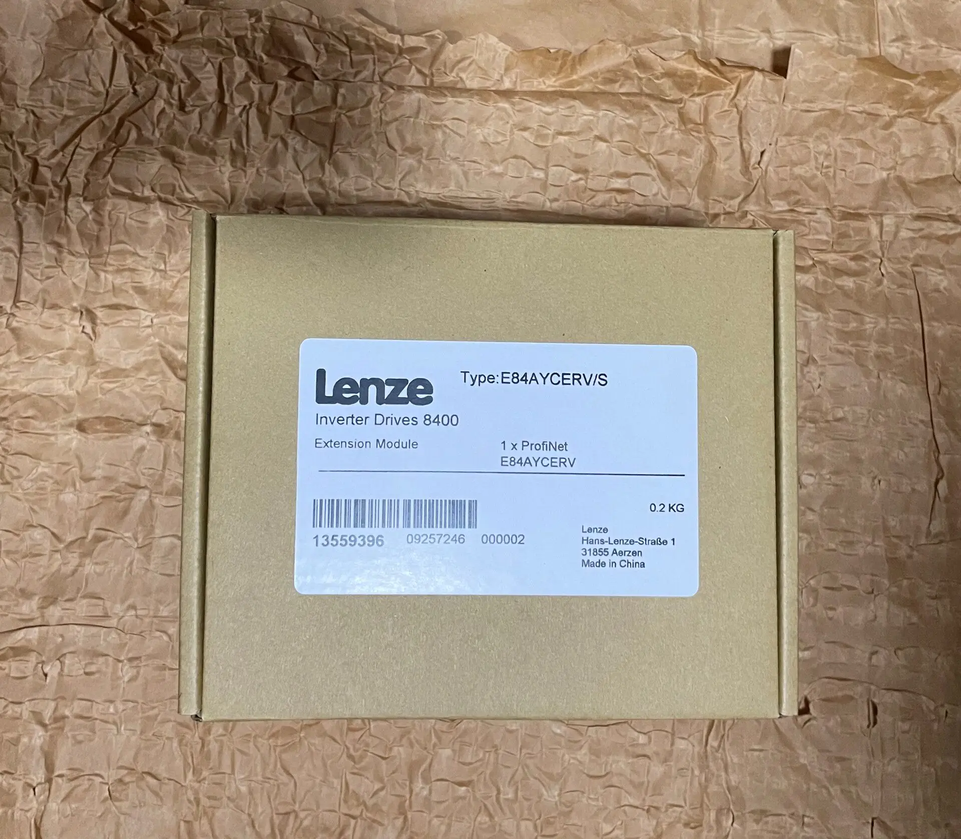 E84AYCERV Lenz 8400 Inverter Profinet Communication Mode