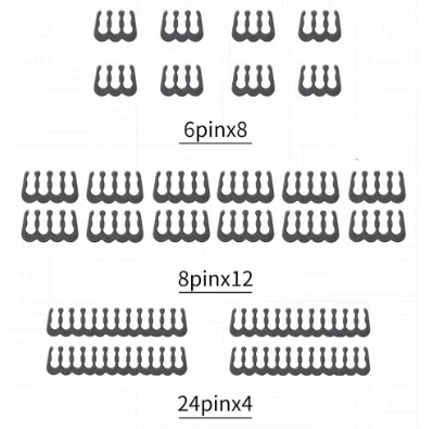 24 ชิ้น/ล็อต PC สายหวีเมนบอร์ด 6/8/24Pin สายหวีคอมพิวเตอร์การจัดการสายไฟ CLAMP PC สายไฟคลิป