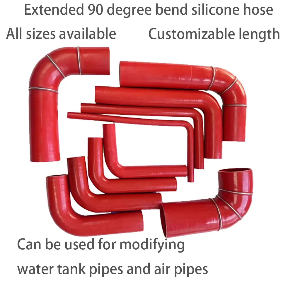 

90 ° Extended ID16-110mm Turbocharger Connecting Hose Heat-Resistant Silicone Connecting Hose Intercooler Connecting Hose