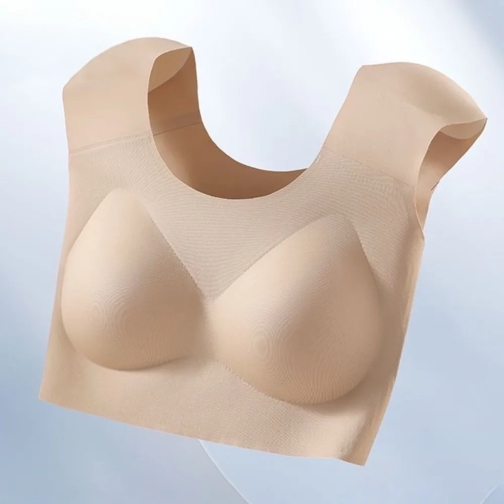 Elastic Invisible Right-angled Shoulder Underwear Anti-sagging Wireless Shoulder Pad Bra Lingerie Thin Seamless Bra Body Shaping