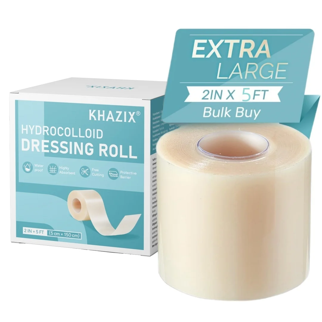 1 Roll of Hydrocolloid Wound Care Roll, Self-Adhesive Waterproof Absorbent Bandage for First Aid Use.