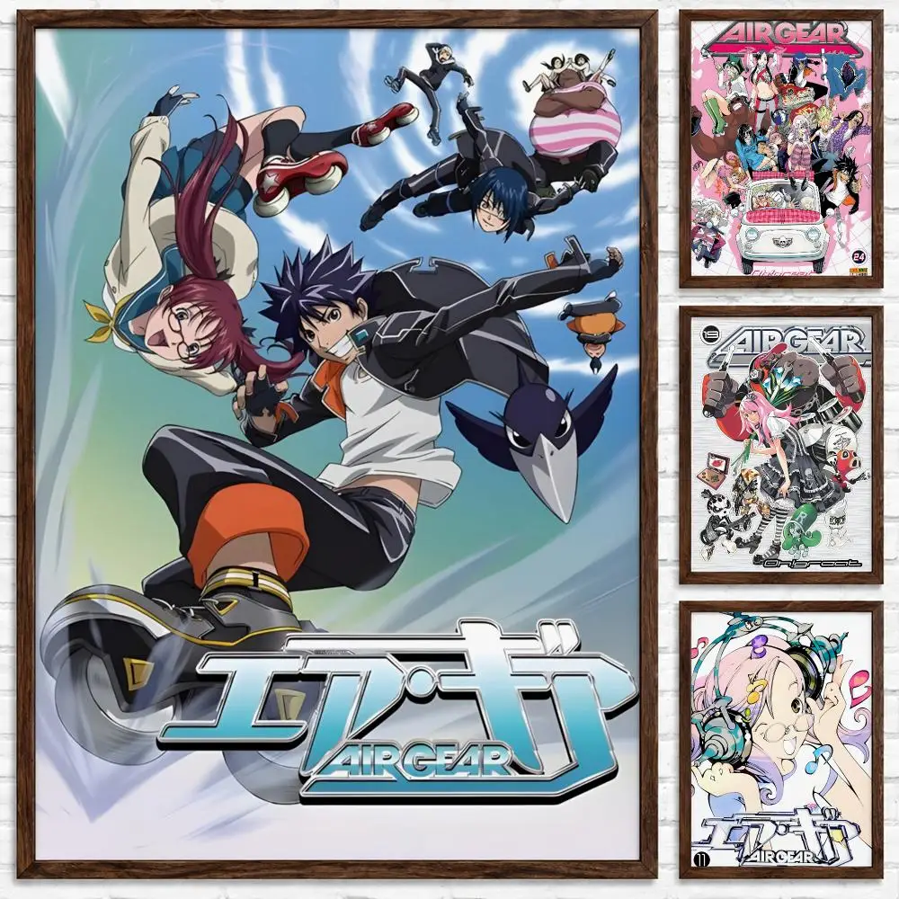 Stylish Extreme Sports Anime Air Gear Poster Self‑Adhesive Waterproof Poster Sticker Wall Art Home Decor