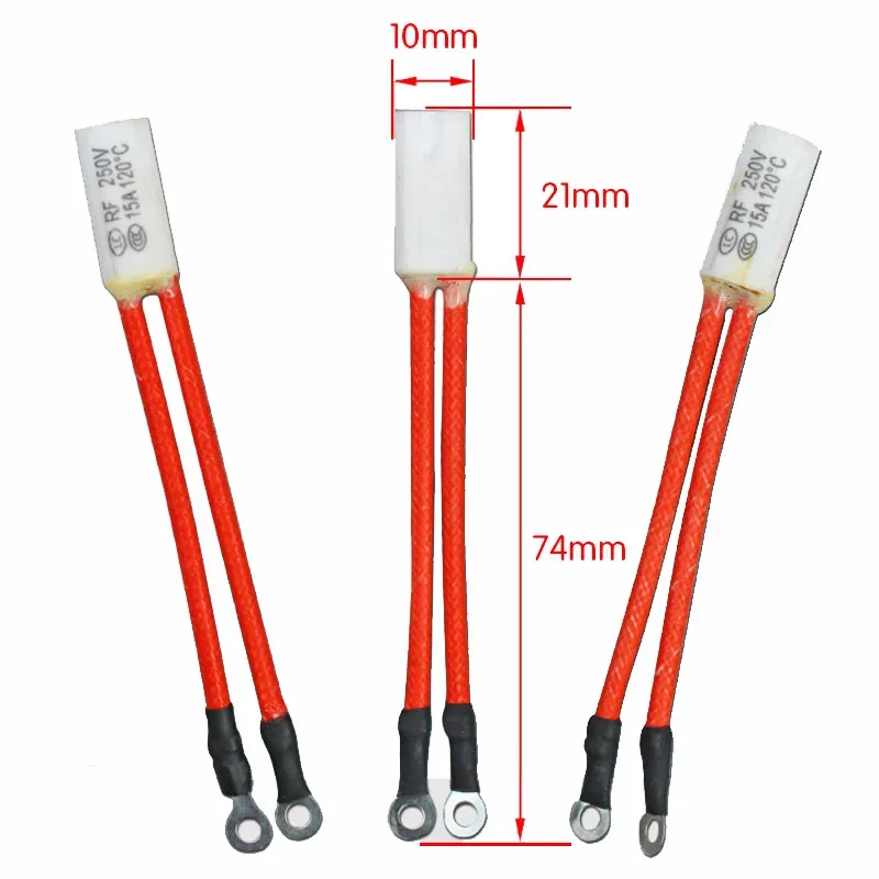 

2 Pcs Instant electric water heater electric faucet overheat protector temperature control switch 250V 15A 120 degrees