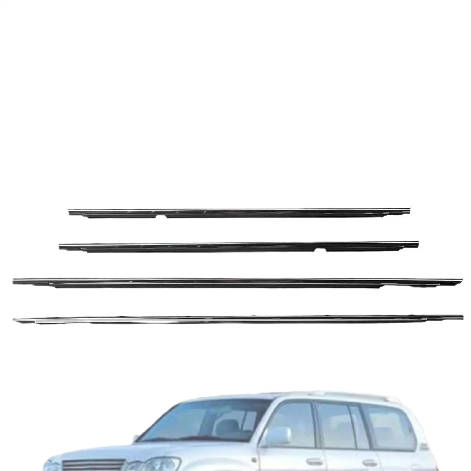 4 قطعة نافذة الباب الخارجي صب الكسوة 75720-60021 لاند كروزر 1991-1997 أجزاء إصلاح ملحقات السيارات المهنية