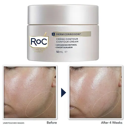 Imagen 2 del producto Crema Facial Reafirmante con Retinol ROC Derm Correxion, Aclara las Líneas Finas, Mejora la Relajación de la Piel, Extracto de Grano de Avena, Hidrata Profundamente