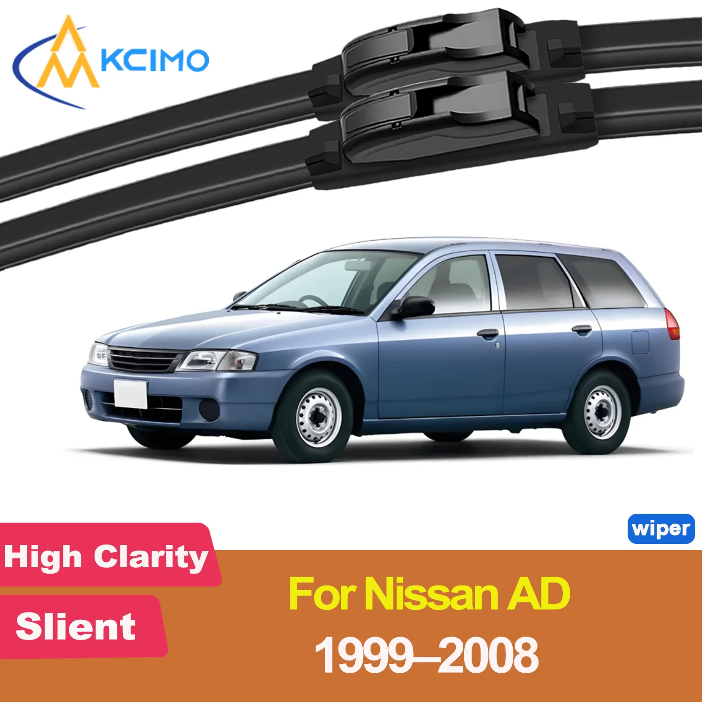 

2PCS New Wiper Blades for Nissan AD Y11 1999-2008 Nissan Pulsar Wagon (New Zealand) Nissan Wingroad Mazda Familia Wagon/Van