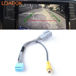 Caméra d'autoradio à 12 broches, connexion RCA, entrée vidéo, câble adaptateur de sortie pour VW Golf 7, Audi A3, navigation MIB
