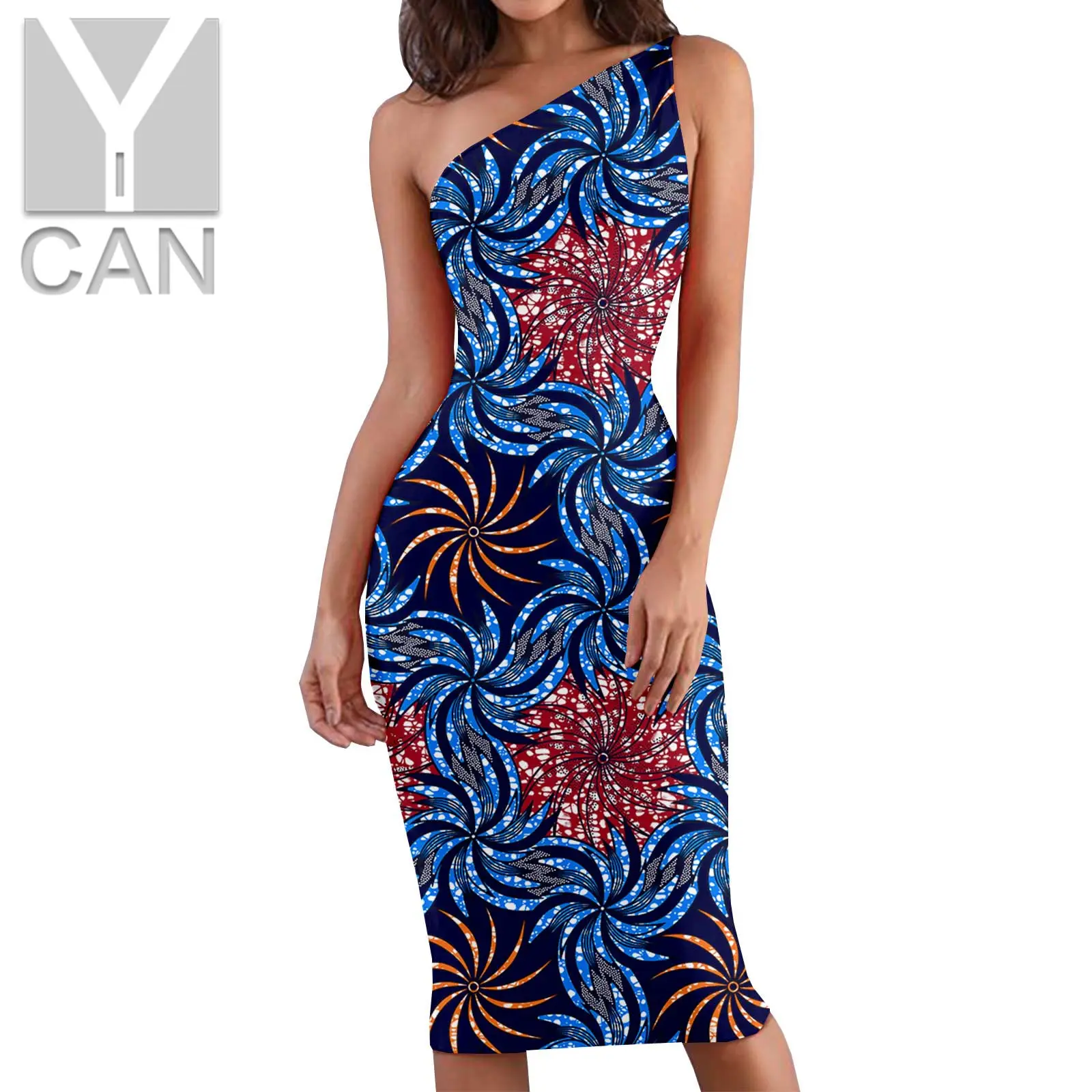 African Print Dresses for Women Summer Female Sexy Ankara Cotton Sleeveless Slim Fit Skirt Party Prom Vestidos Clothes Y2225015