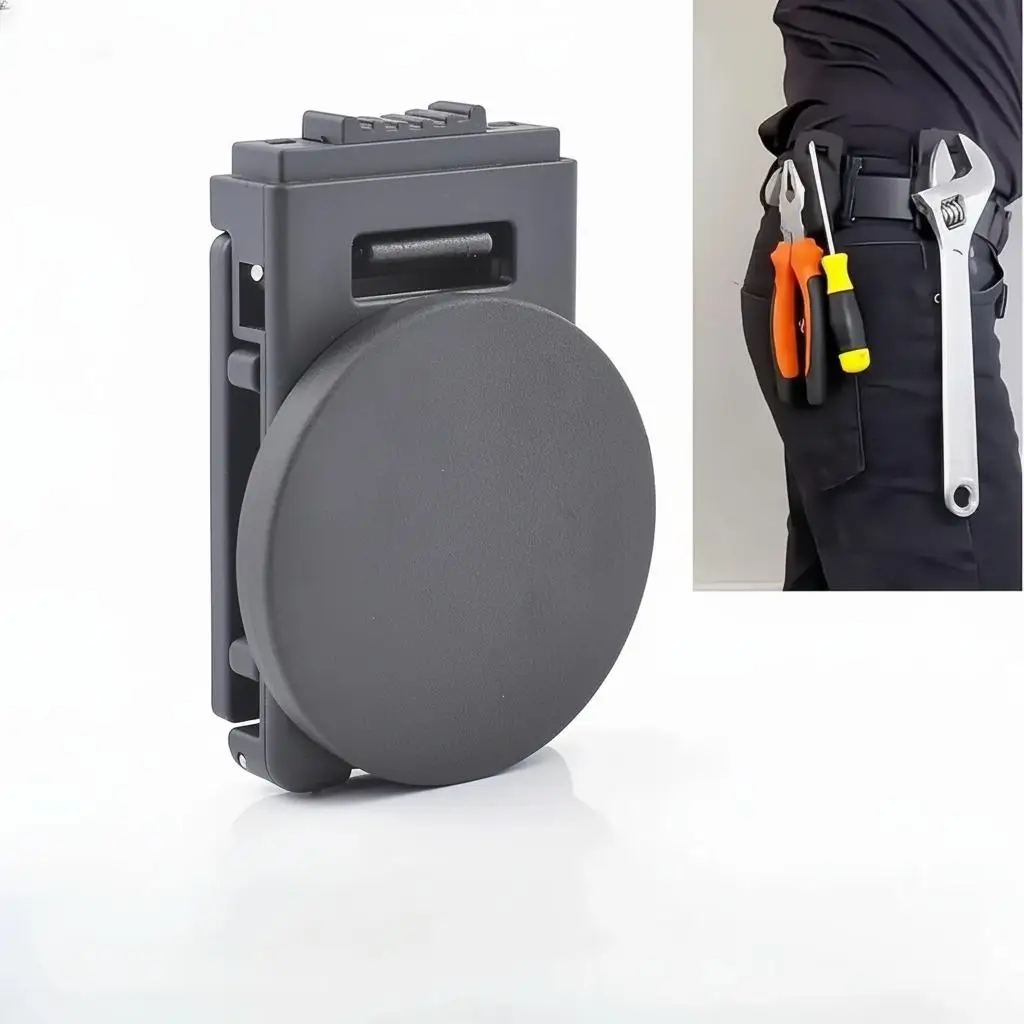 66mm Dia Powerful Magnetic Tool Organizer Waist Clip Mount Rubber Covered Suction Cup for Hardware Workshop Storage