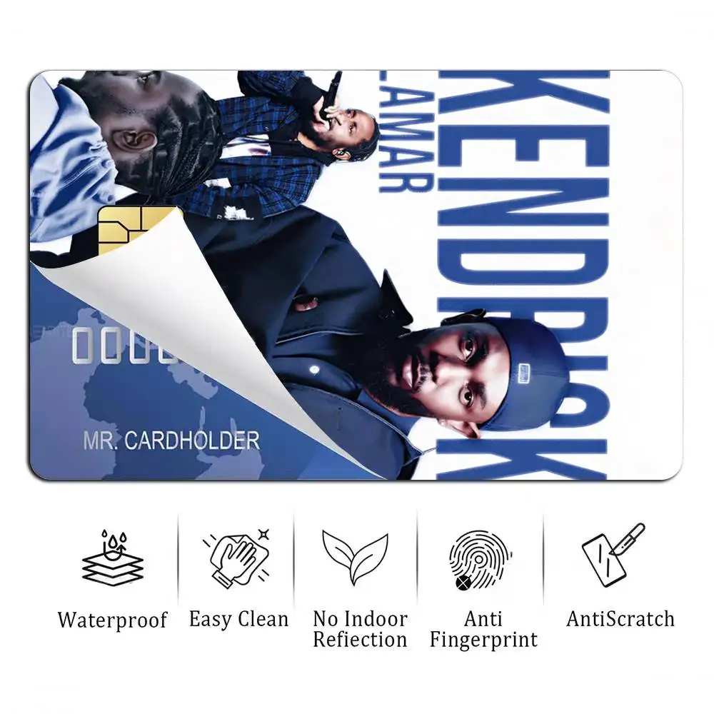 K-Dot Rapper K-Kendrick L-Lamar Card Stickers for Bank Access Protective Waterproof Film Cover Sticker Gift