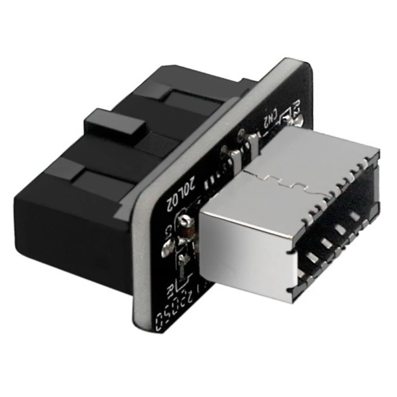 USB 3.0 20Pin/19P Internal Header to Type E Adapter Connector USB 3.1 20 Pin Converter for Type C Front Panel Motherboard