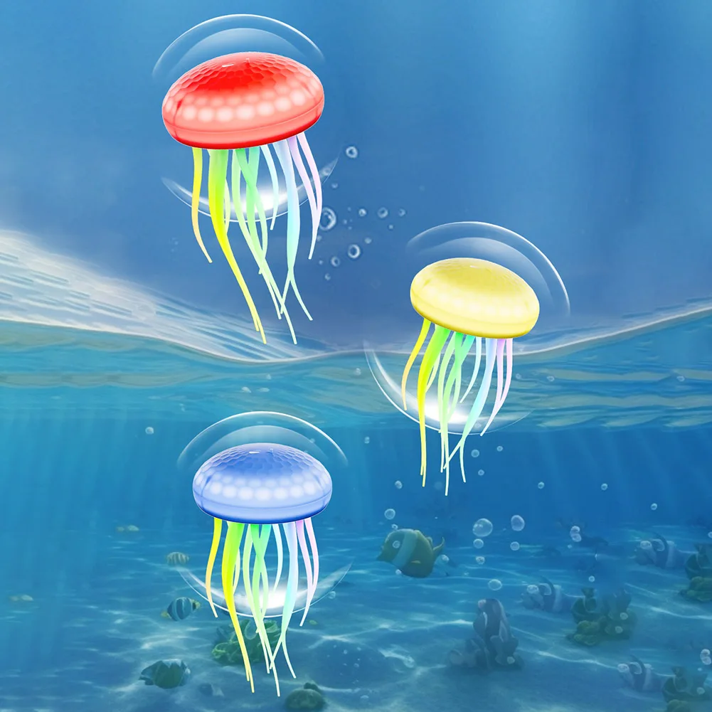 LED Jellyfish Night Light RGB Gradient Pendant Lightings Cute Jellyfish Night Light Type-C Charging Ambient Night Lamp for Home