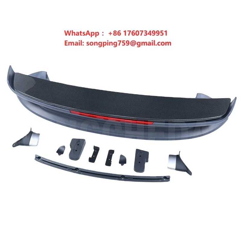 High Quality Half-Carbon Fiber Car Accessoris for Porsche 911 992 Upgrade Turbo S TOP Style Tail Wing Rear Spoiler Wing