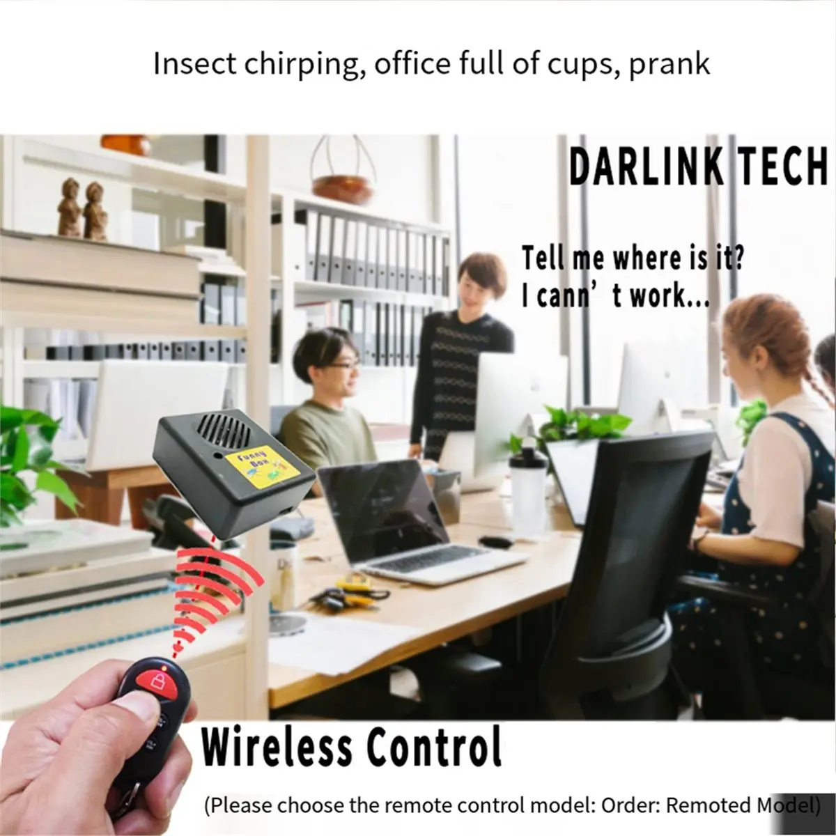 B21B Funny Remote Controlled Mosquito Fly and Cricket Sound-Making Toy for Pranksters and Children