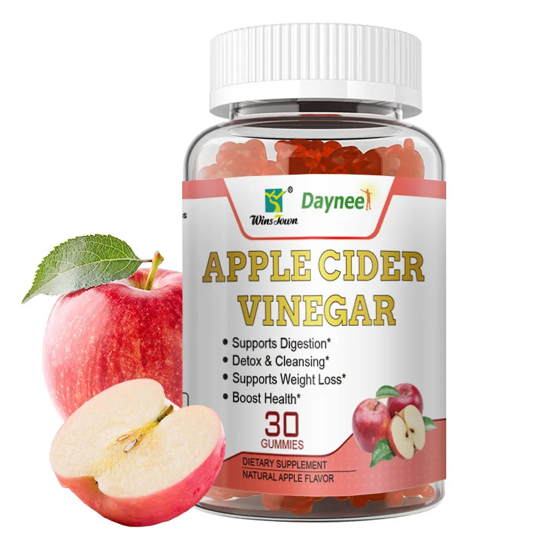 1 bottle apple cider vinegar gummies with 30 capsules promote digestion reduce blood sugar reduce weight eliminate fatigue