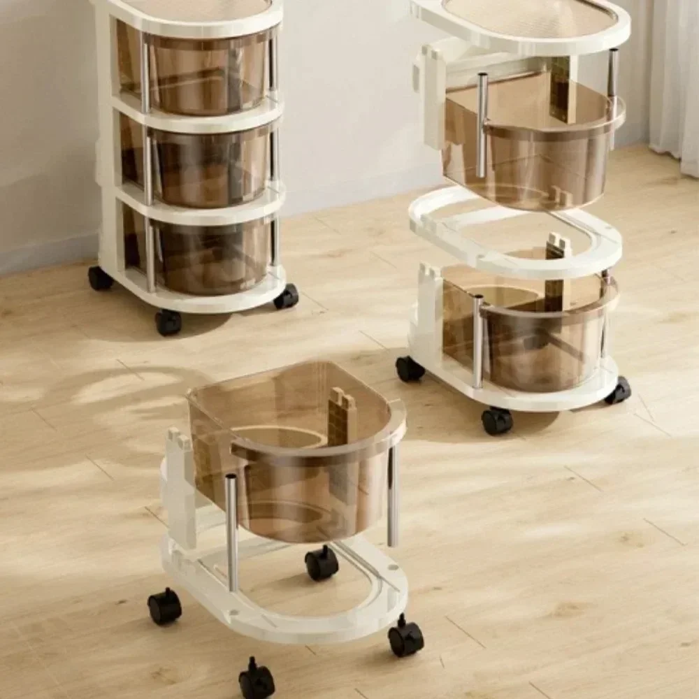 Removable Storage Rack Minimalist Snack Cabinet Floor Standing Miscellaneous Dust-proof Storage Rack Drawer Style Storage Rack