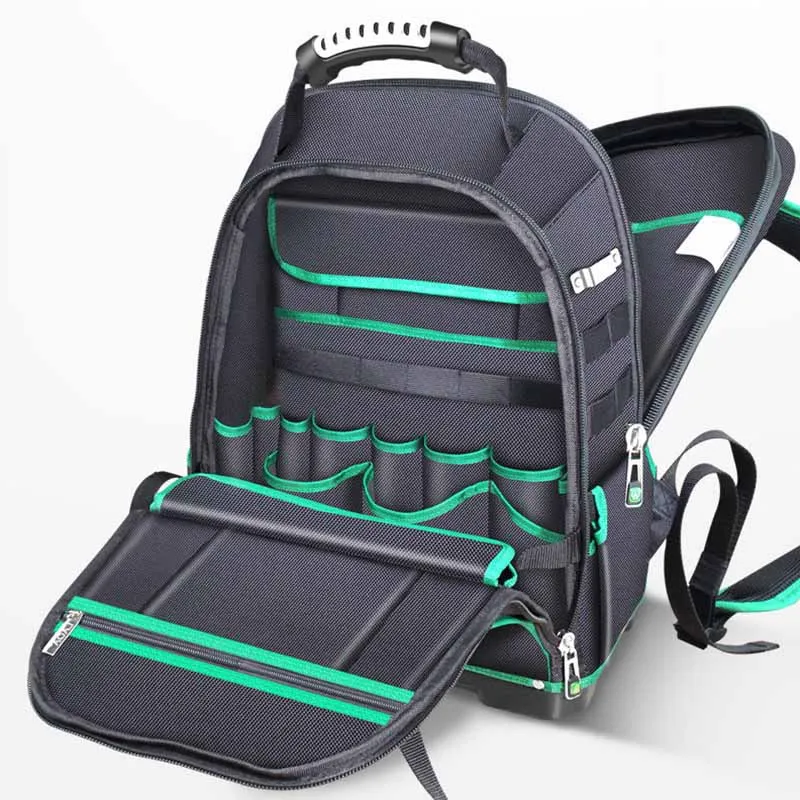 Large Capacity Tool Backpack Electrician Professional Hardware Organizer Bags Portable Repair Tools Storage Bag