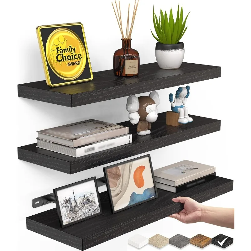

Floating Shelves for Wall Wall Mounted Rustic Wood Shelves for Bathroom Bedroom Living Room Kitchen Hanging Shelf