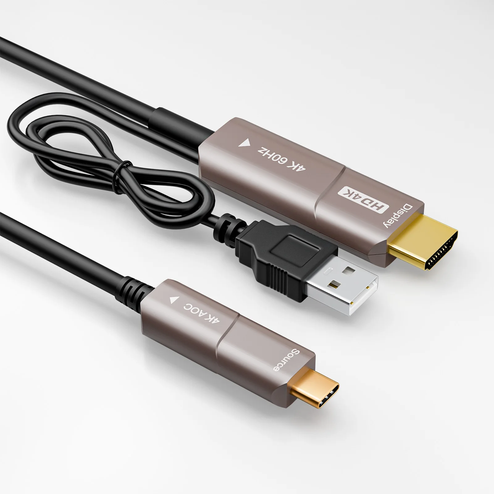 Kabel światłowodowy USB 3.1 typu C do HDMI 4K 3/4 kompatybilny z macbookiem Pro/Air