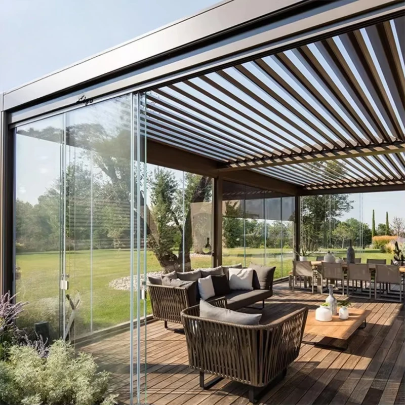

Gazebo Electric Opening Aluminum Blinds Roof Bioclimate Gazebo Products