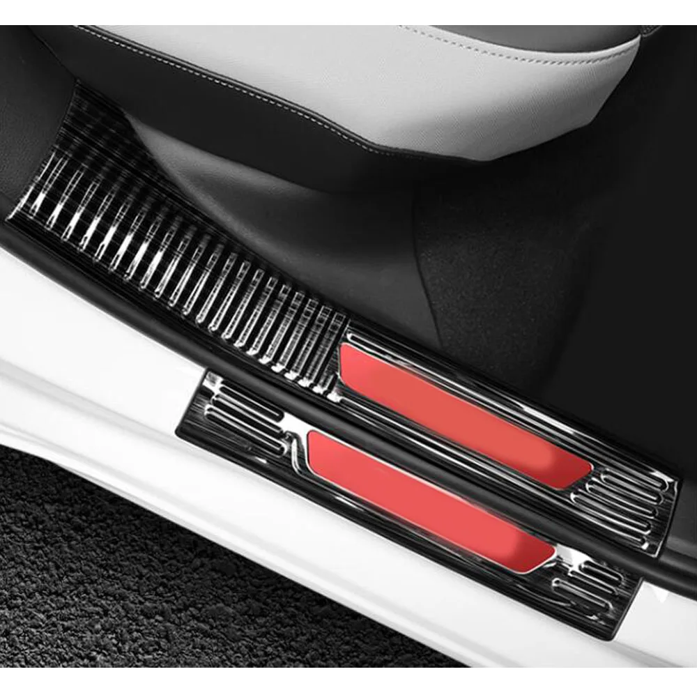 For VW Volkswagen Golf8 Golf 8 2020 2021 2022 2023 Car Stainless Steel Trim Door Sill Scuff Plate Inner Threshold Bumper Parts