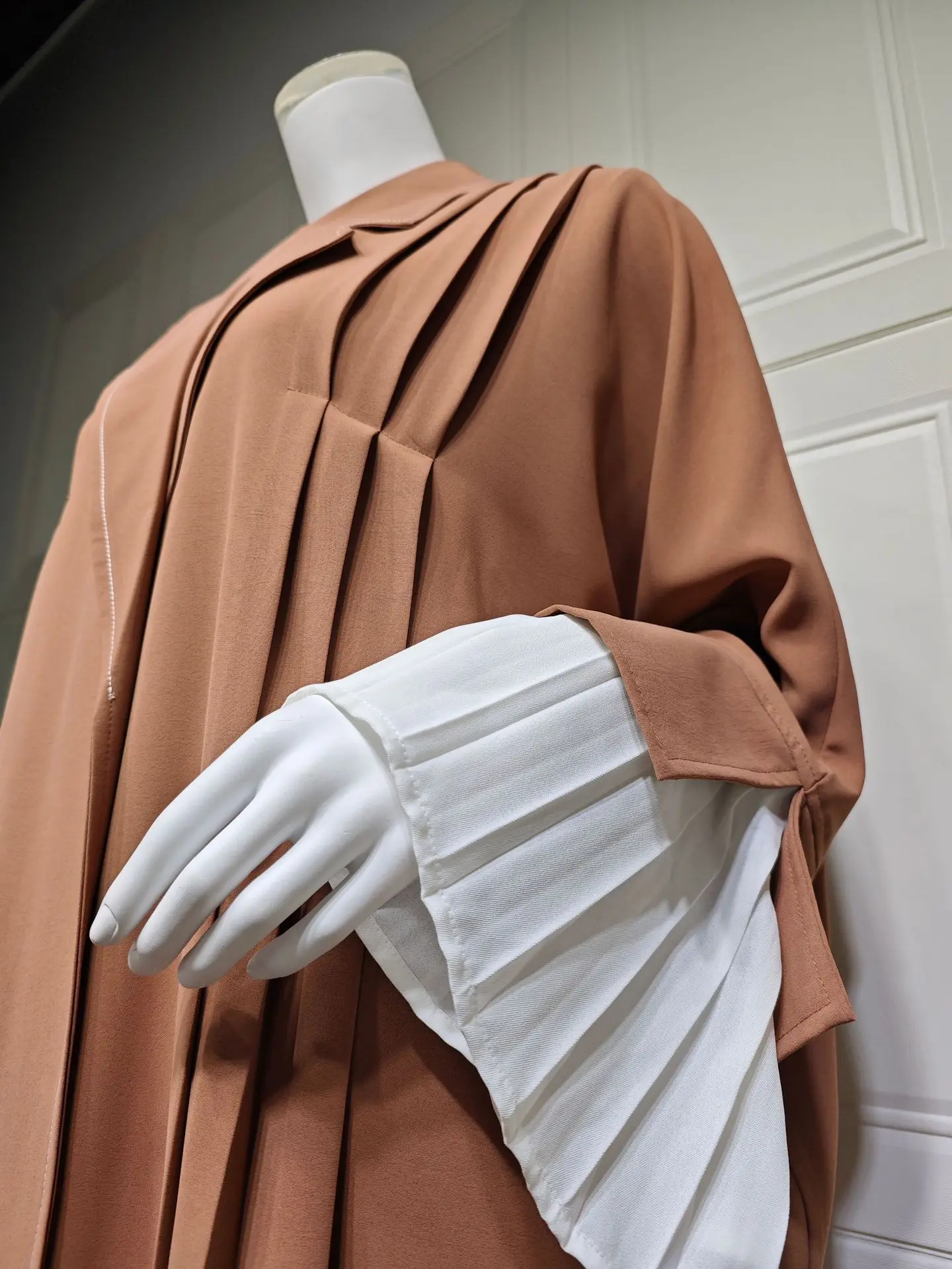 Robe Maxi à Revers pour Femme Musulmane, Manteau Long, Vêtements d'Extérieur, Dubaï, Abaya, Islam, Vêtements aniques, Turquie, Kaftan, Kimono, Cardigan, 2024