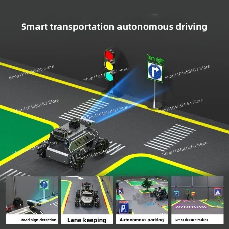 ROS2 robot McNum wheel trolley embodied intelligent AI large model mapping navigation