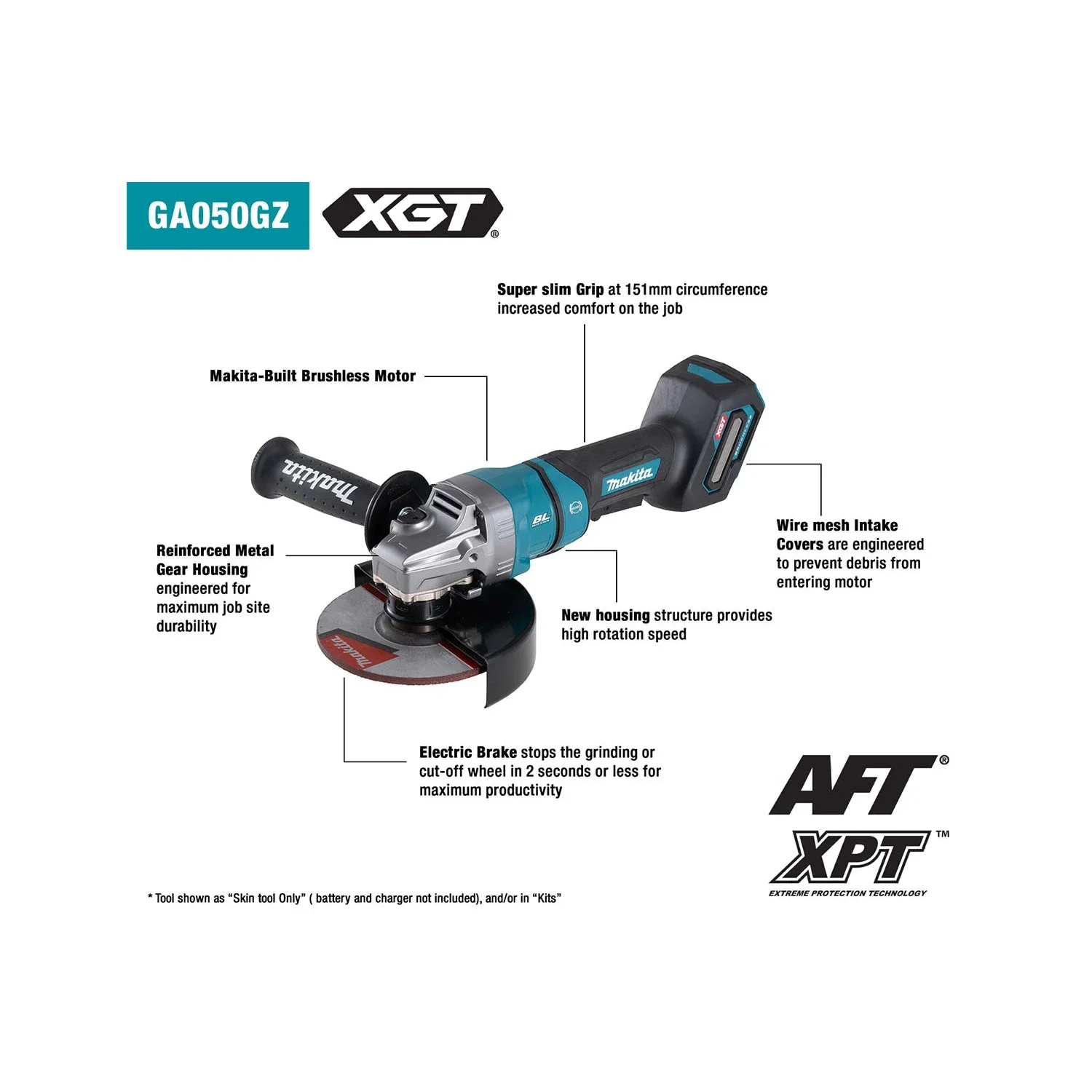 Makita GA050GZ02 Brushless Cordless 125MM (5\