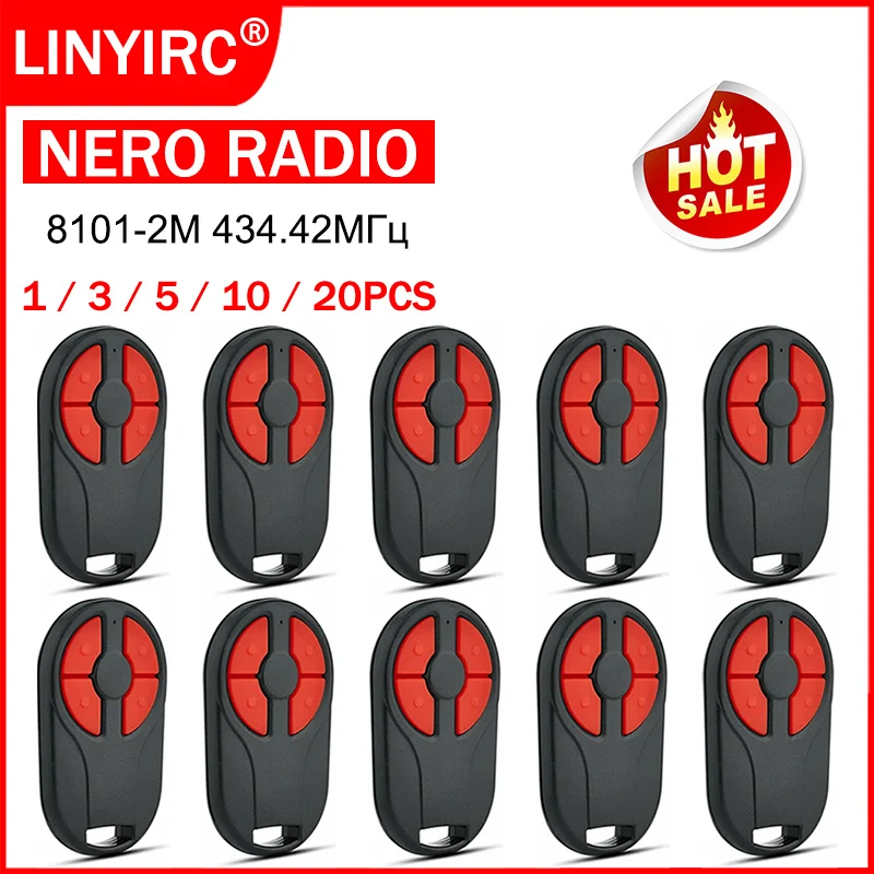 

NERO Gate Remote Control 434.42MHz for NERO RADIO 8101-1M 8101-2M 8101-4M Garage Door Keychain for Barrier Automation