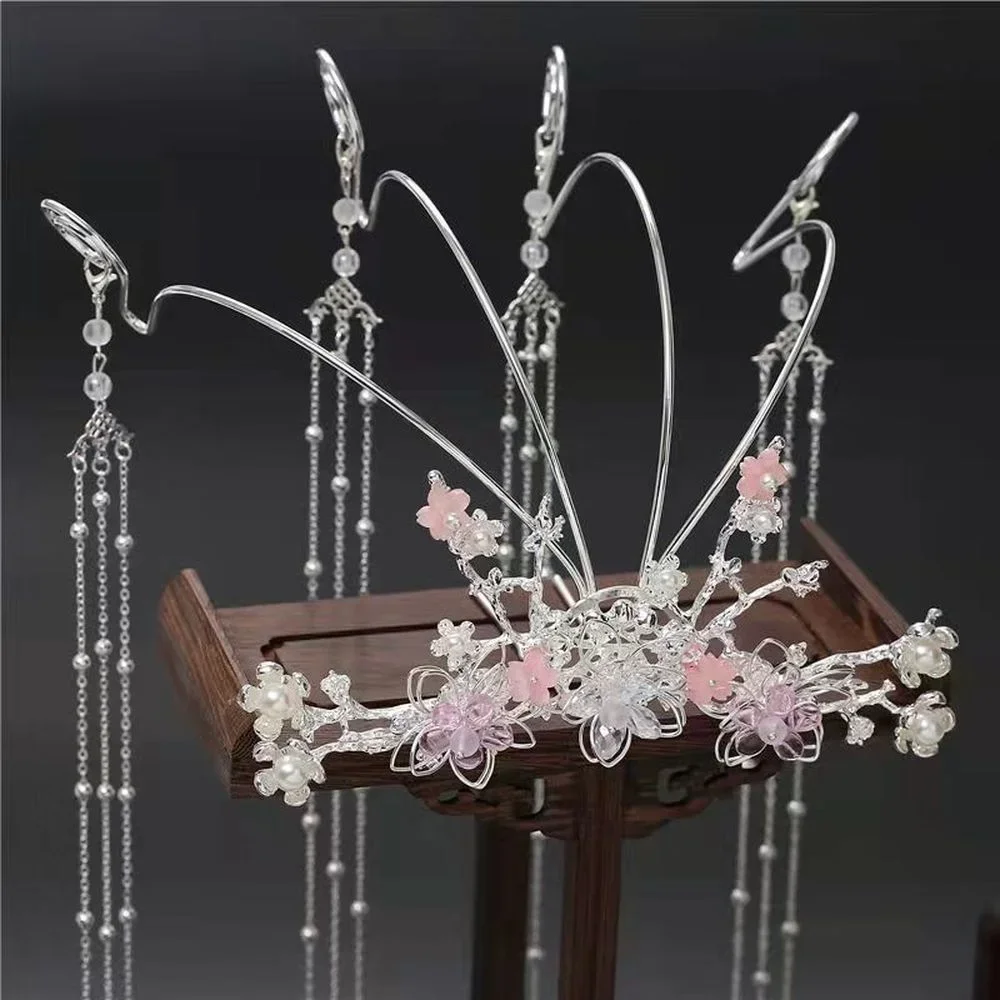 Vintage Chinese Bride Hair Jewelry Rhinestone Hair Accessories Hair Band Wedding Headwear Headband Crown Queen Brides Tiara