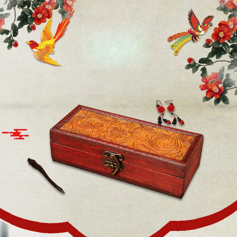 

Wooden Hairpin Box Vintage Style Storage Container For Jewelry Candy Cosmetics Organizer Wood Container Gift Party Supply