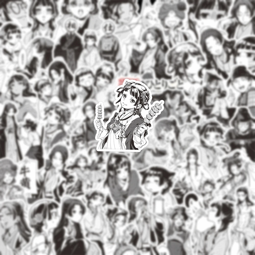 20/40/80 pezzi di adesivi bianchi e neri di The Apothecary Diaries ‌ Maomao ‌   Adesivo Anime Jinshi Gaoshun Lishu Consort Gyokuyou