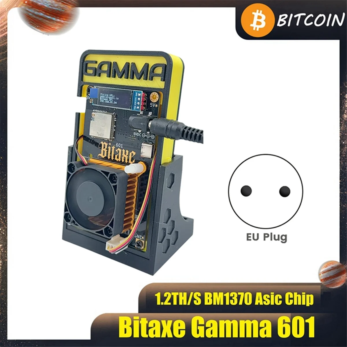 Bitaxe Gamma 1.2TH ASICGamma 601 Solo Miner 1.2TH/S BM1370 Asic Chip Bitcoin BTC Miner