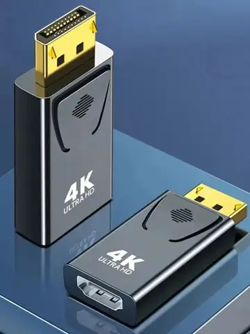 4K DisplayPort to HDMI-Compatible Adapter DP Male to Female HDMI-Compatible Converter 1080P Video for PC HDTV Laptop