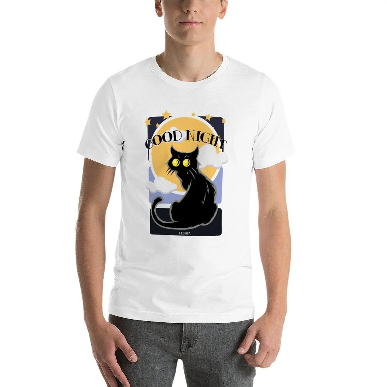 New good night T-Shirt heavyweight t shirts Tee shirt customized t shirts men graphic t shirts