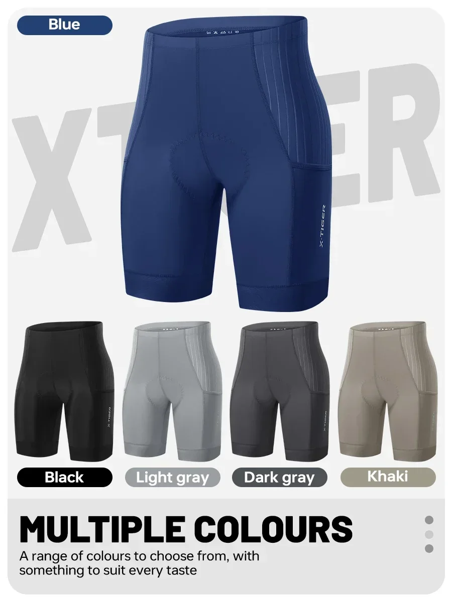 X-TIGER Damen-Radhose, stoßfest, mit Baumwolle gepolstert, MTB-Fahrradhose, atmungsaktiv, schnell trocknend, Pro-Rennradhose mit Taschen – Detail 8