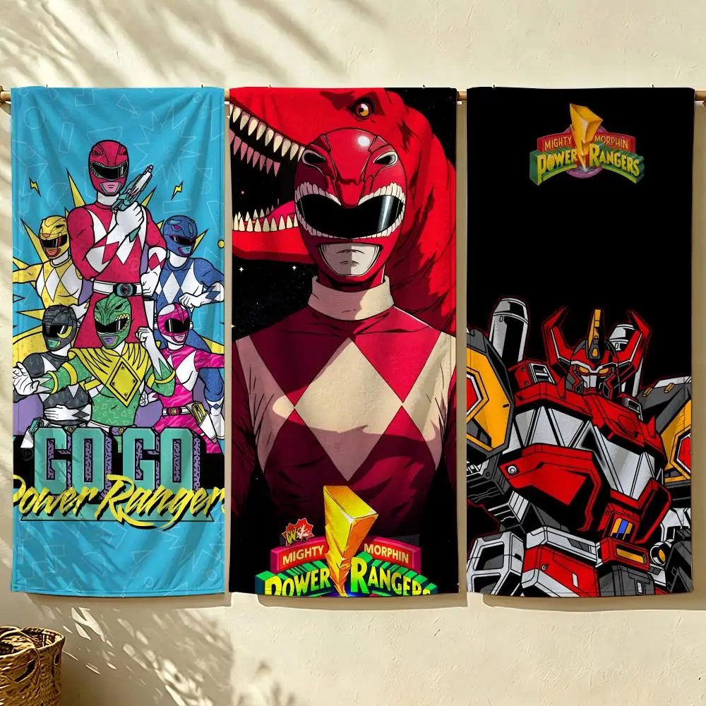 Cartoon M-Mighty M-Morphin P-Power R-Rangers Towel beach towel, quick drying absorbent bath towel for Swim,Camping,Outdoor hot