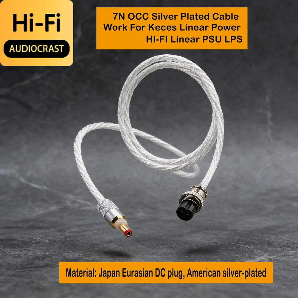 

Audiocrast Silver Plated DC Power Cable Hi-End Upgrade for HDPLEX Linear PSU
